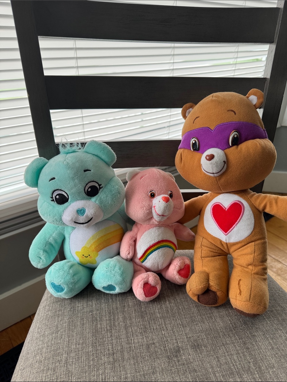 3 Care Bear Plush Cheer Tenderheart Wish